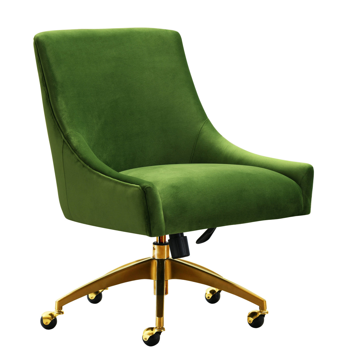 Beatrix Performance Velvet Office Swivel Chair in Green by TOV Furniture – photo 3 of 6