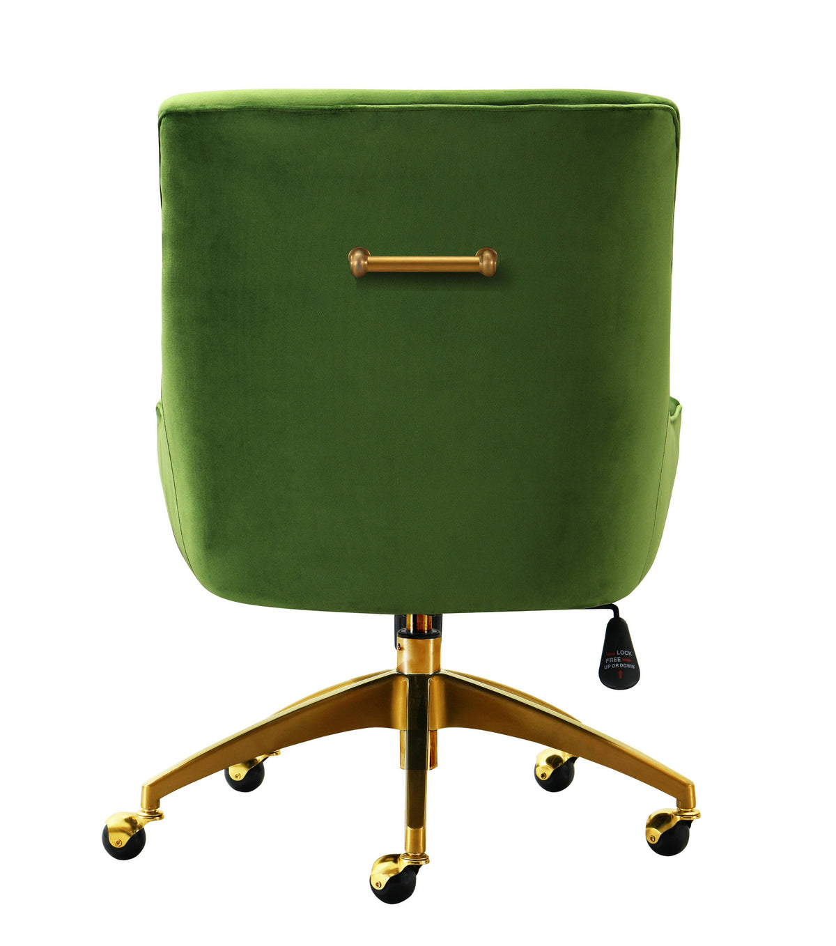 Beatrix Performance Velvet Office Swivel Chair in Green by TOV Furniture – photo 4 of 6