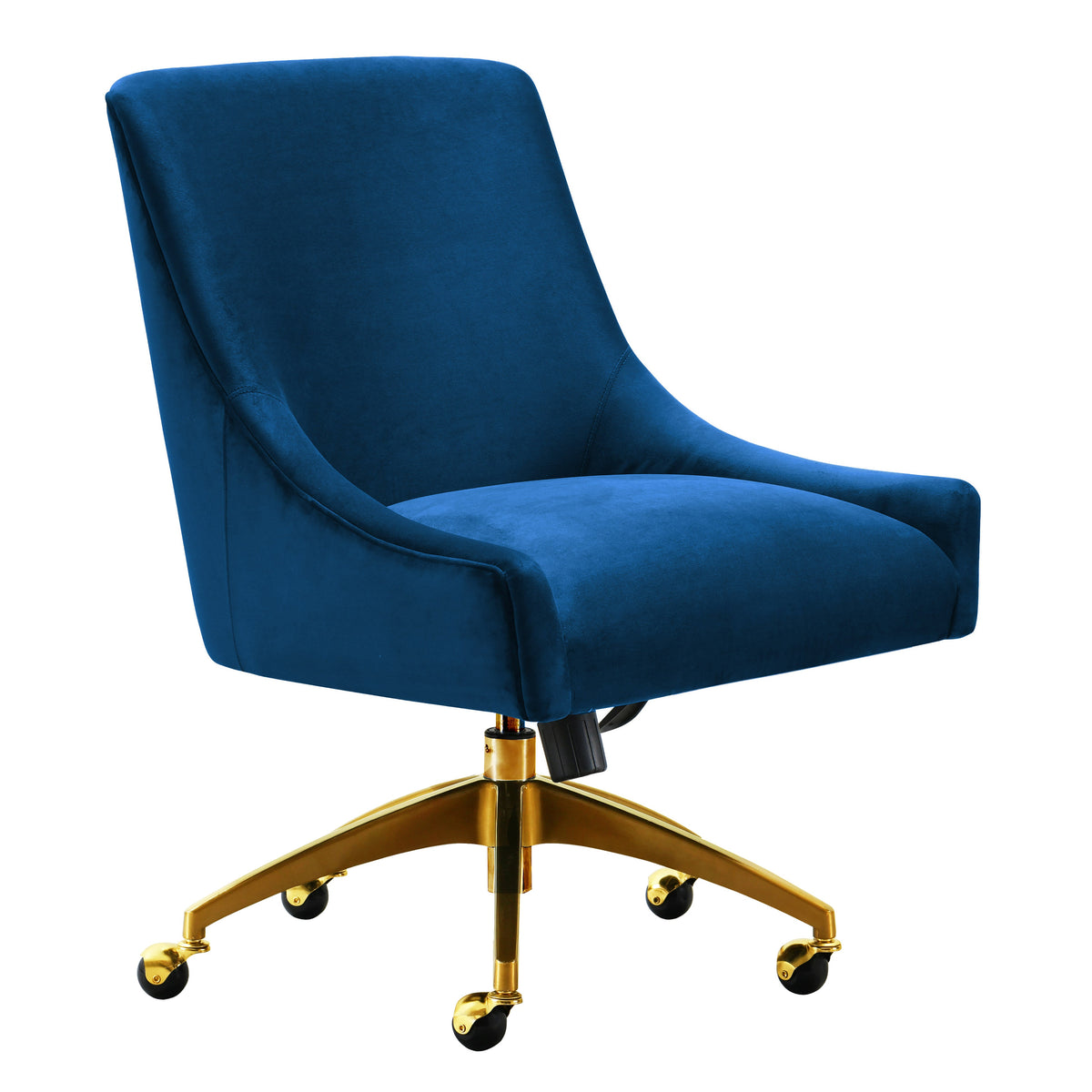 Beatrix Performance Velvet Office Swivel Chair in Navy by TOV Furniture – photo 3 of 6