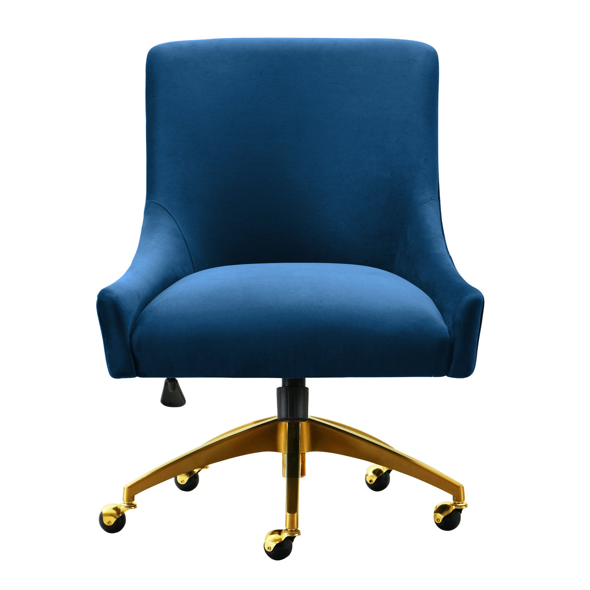 Beatrix Performance Velvet Office Swivel Chair in Navy by TOV Furniture – photo 1 of 6