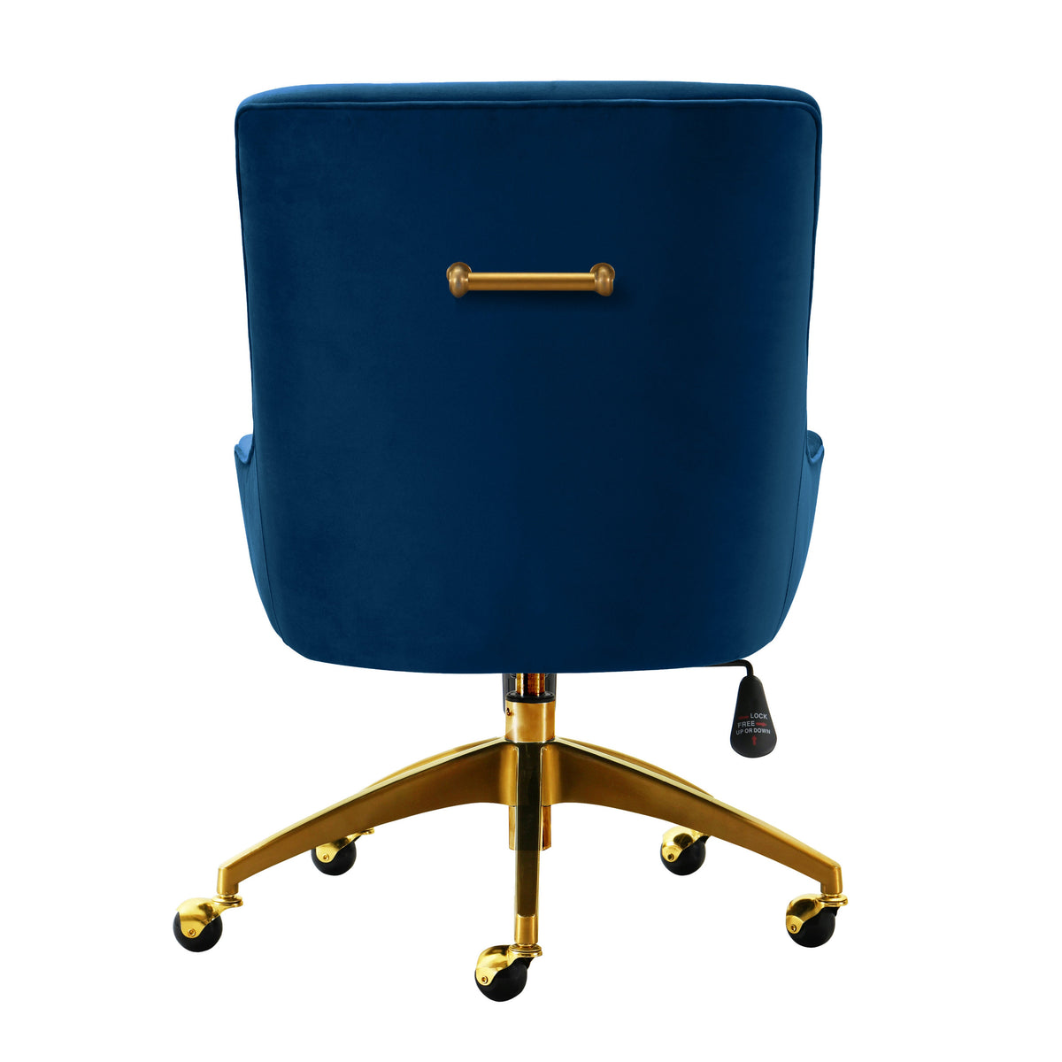 Beatrix Performance Velvet Office Swivel Chair in Navy by TOV Furniture – photo 4 of 6