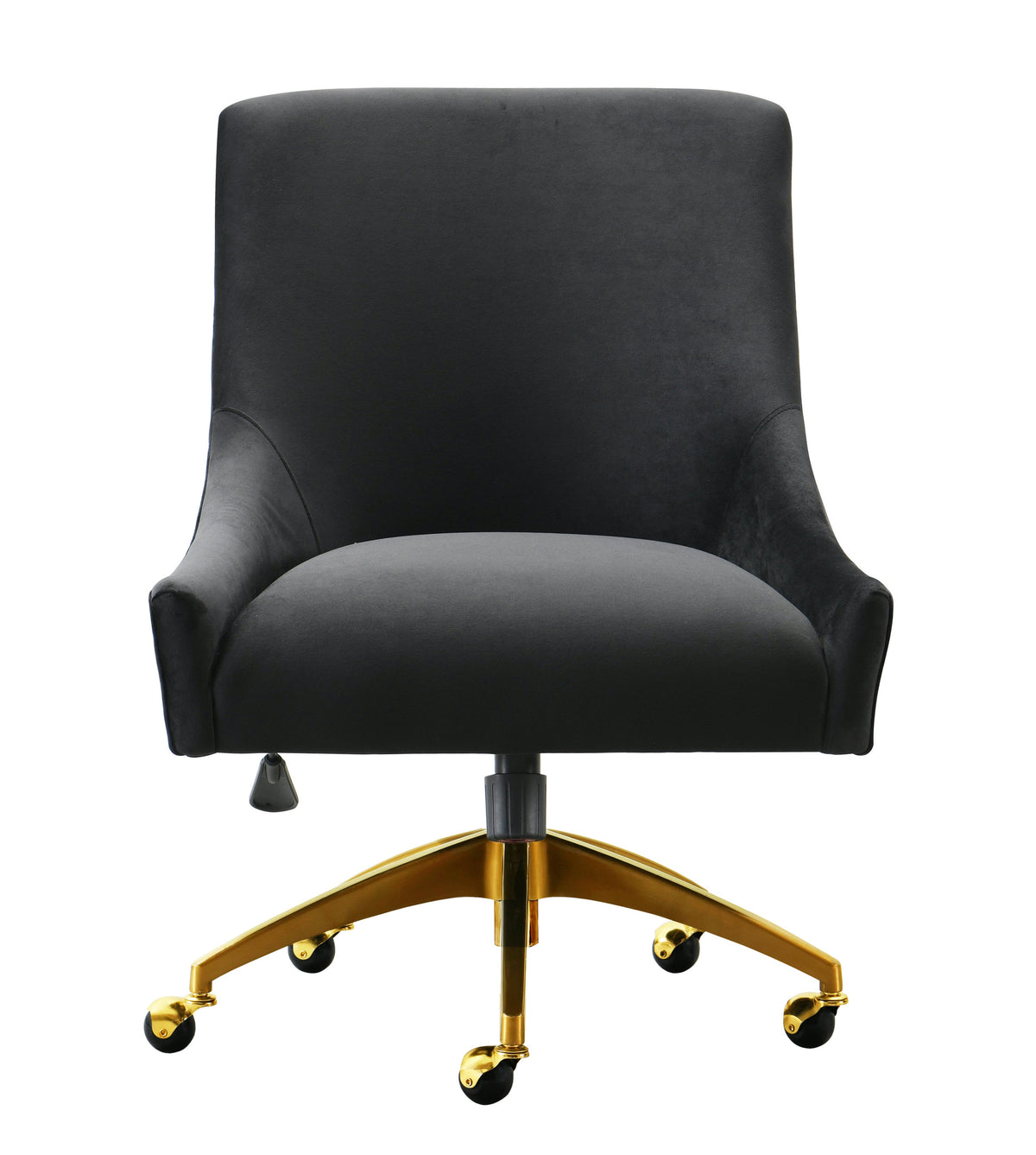 Beatrix Performance Velvet Office Swivel Chair in Black by TOV Furniture – photo 1 of 6