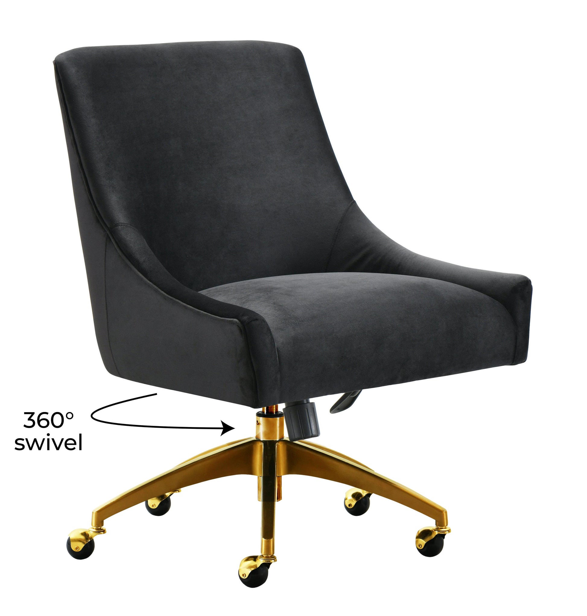 Beatrix Velvet Office Swivel Chair by TOV H7231