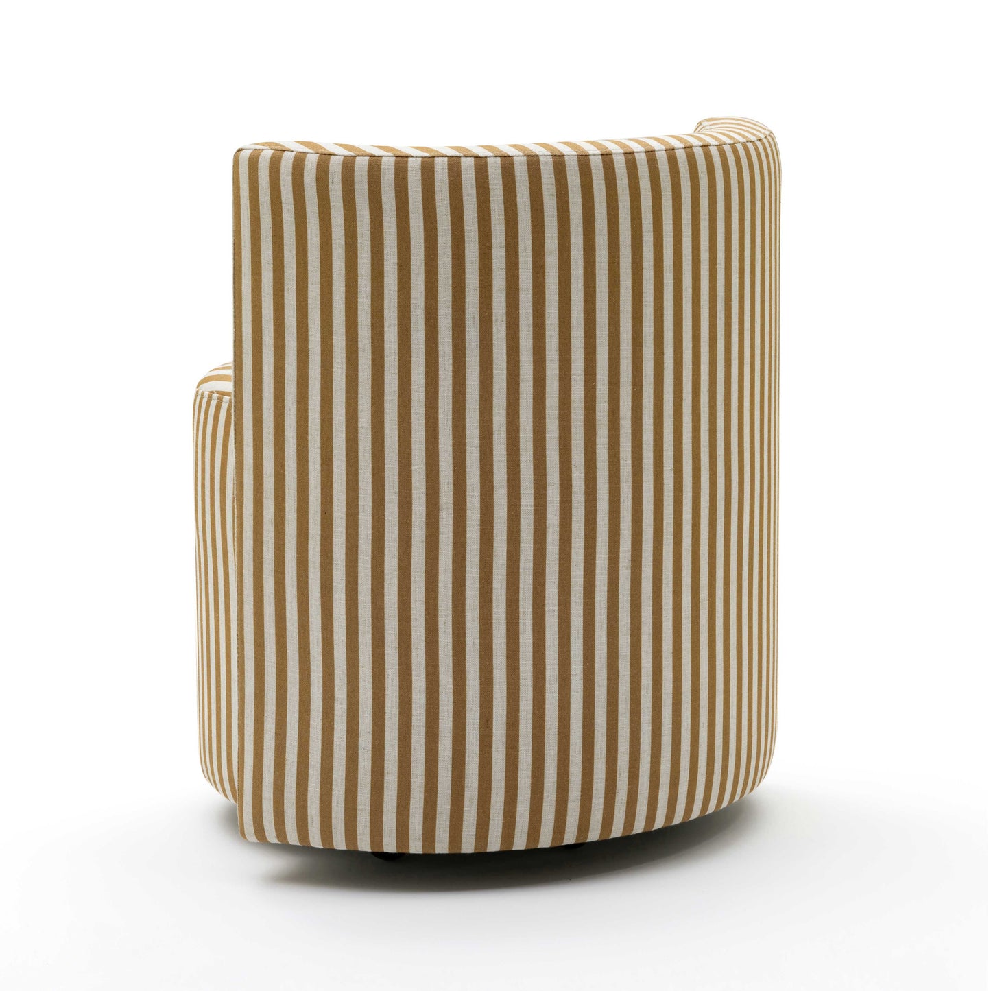 Alyssa Striped Performance Linen Rolling Desk Chair Mustard Yellow by Tov Furniture