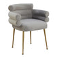 Dente Grey Velvet Dining Chair by TOV Ihd68507