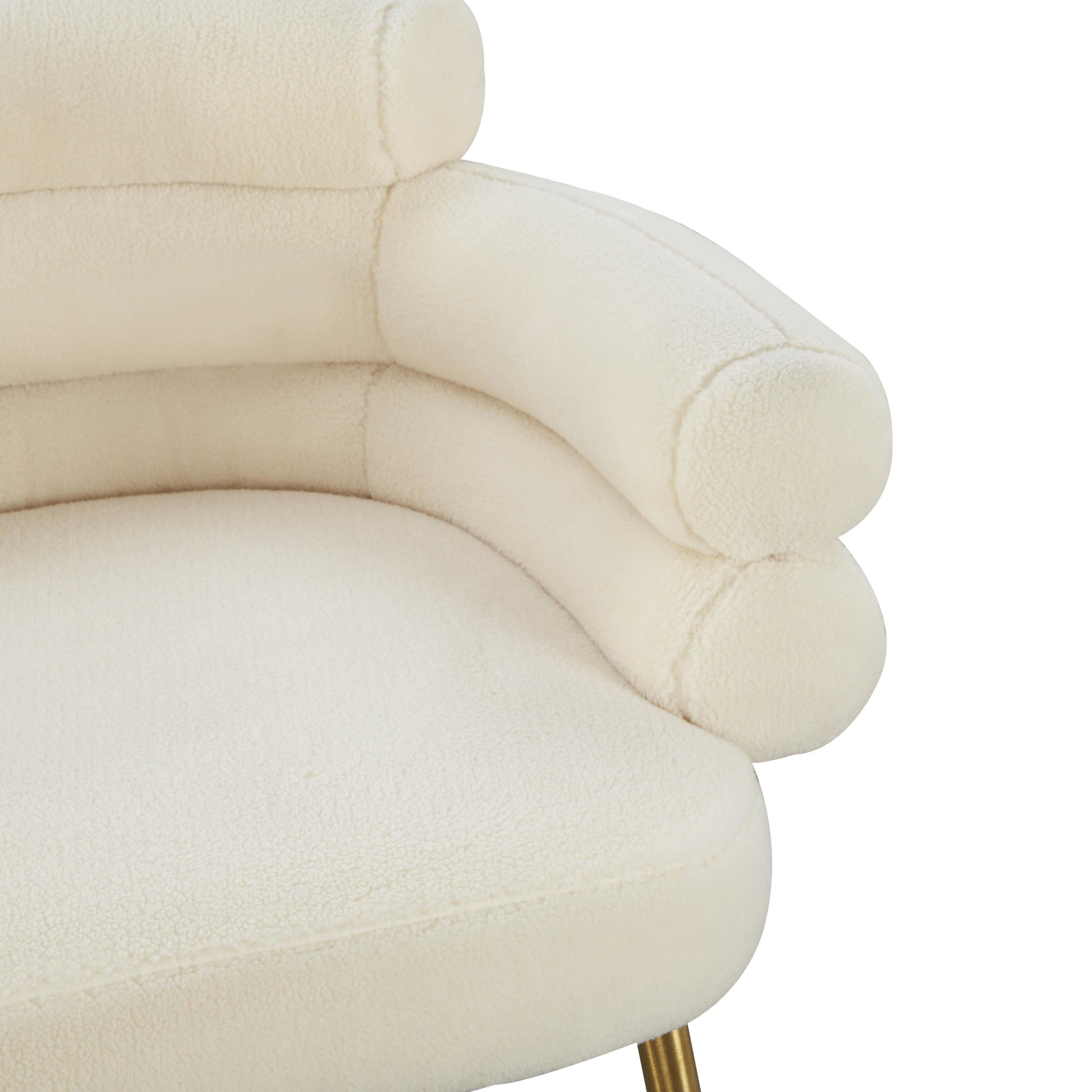 Dente Cream Performance Faux Sheepskin Dining Chair Cream - ON FINAL SALE by Tov Furniture