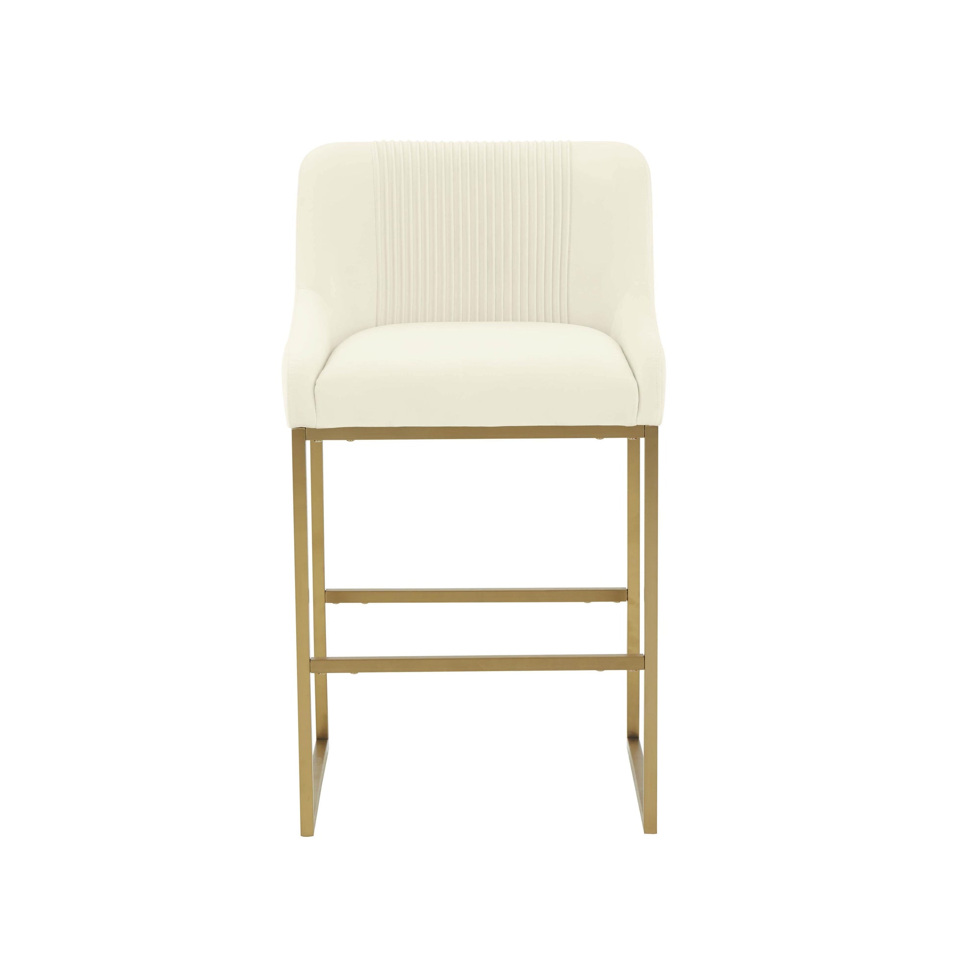 Lisa Pleated Velvet Counter Stool by TOV Ihd68645