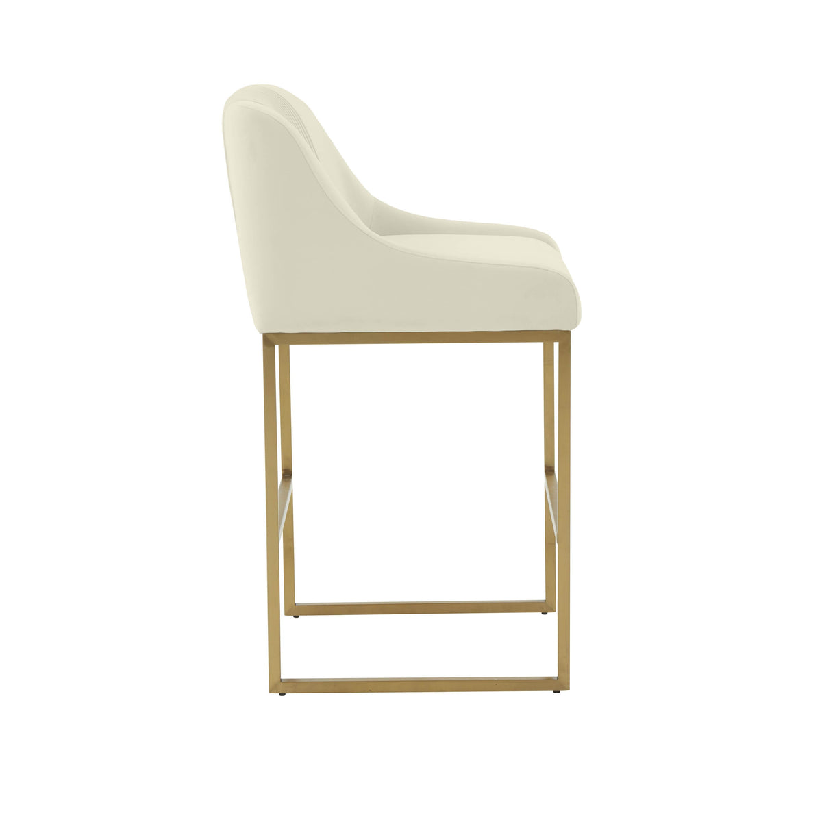Lisa Cream Pleated Performance Velvet Counter Stool by Inspire Me! Home Decor by TOV Furniture – photo 4 of 6