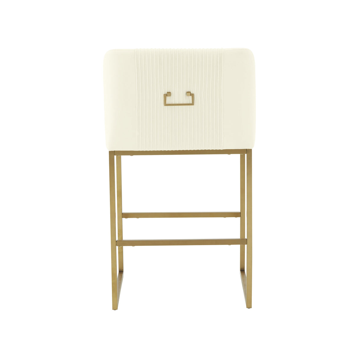 Lisa Cream Pleated Performance Velvet Counter Stool by Inspire Me! Home Decor by TOV Furniture – photo 5 of 6