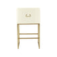 Lisa Pleated Velvet Counter Stool by TOV Ihd68645