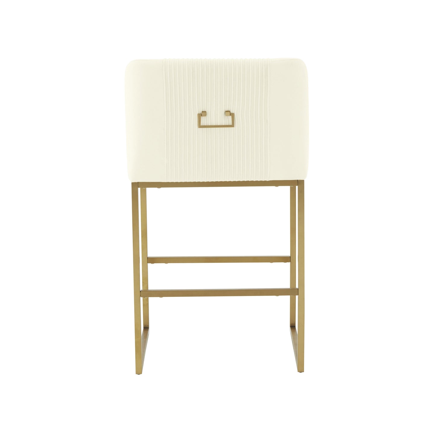 Lisa Pleated Velvet Counter Stool by TOV Ihd68645