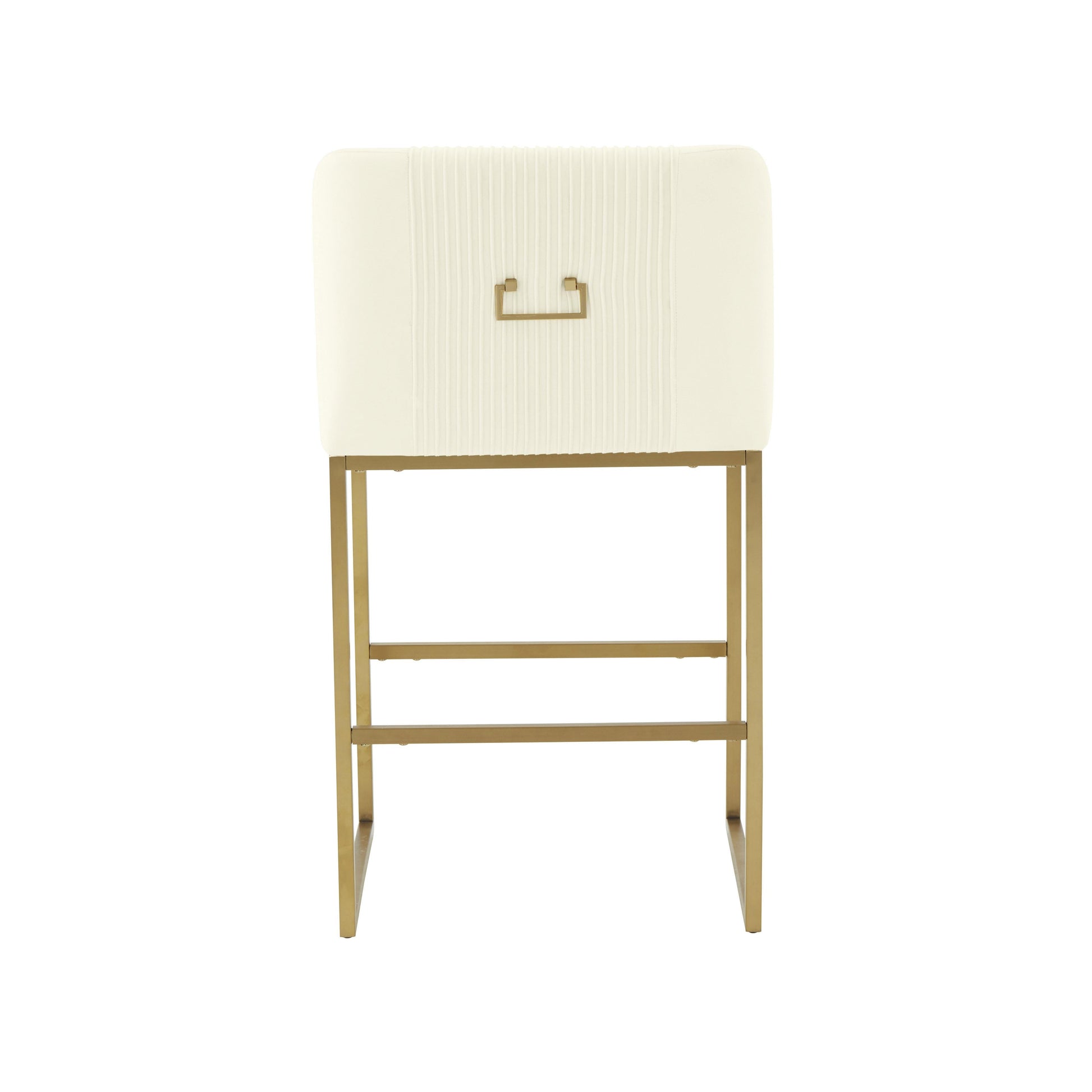 Lisa Pleated Velvet Counter Stool by TOV Ihd68645