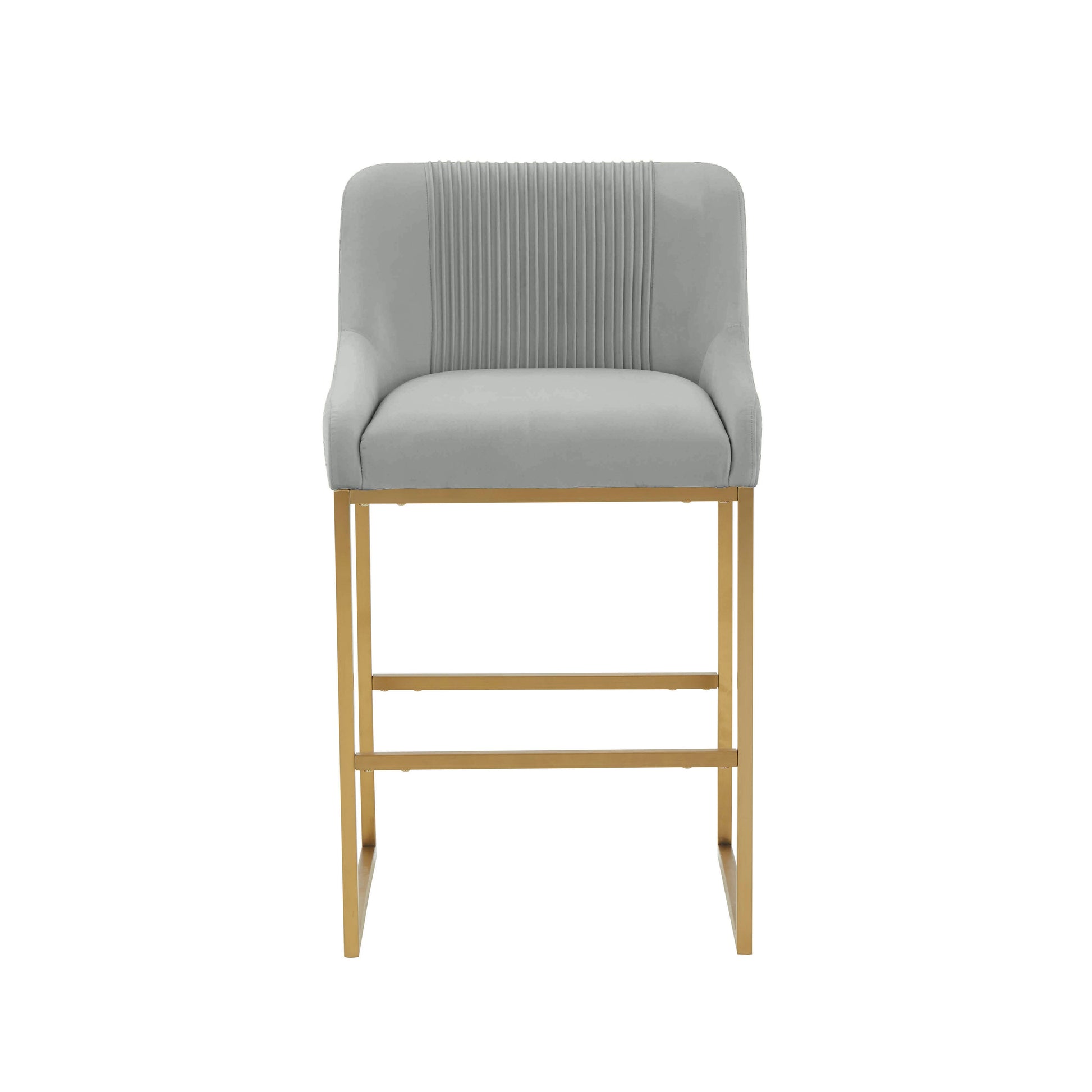 Lisa Pleated Velvet Counter Stool by TOV Ihd68645
