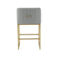 Lisa Pleated Velvet Counter Stool by TOV Ihd68645