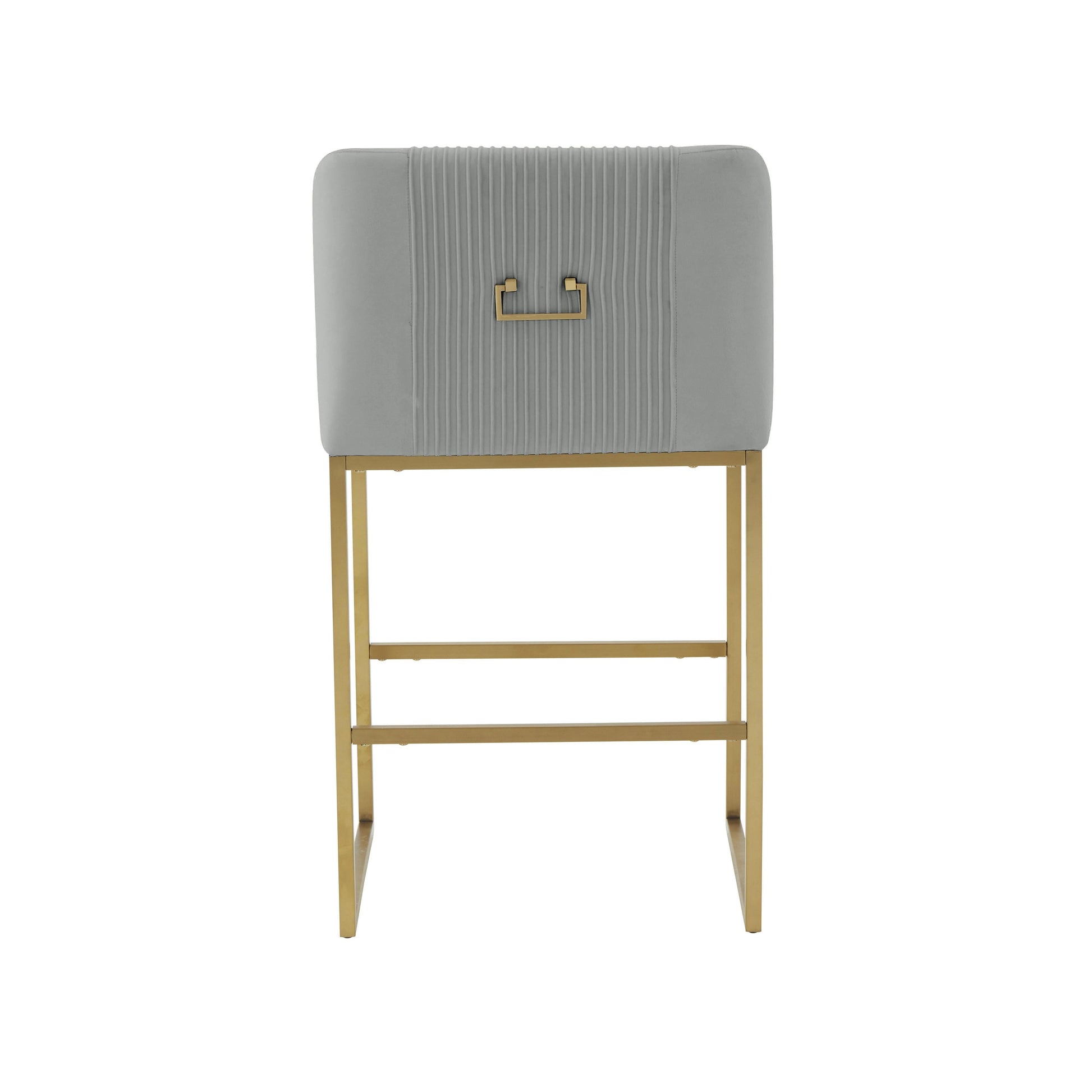 Lisa Pleated Velvet Counter Stool by TOV Ihd68645