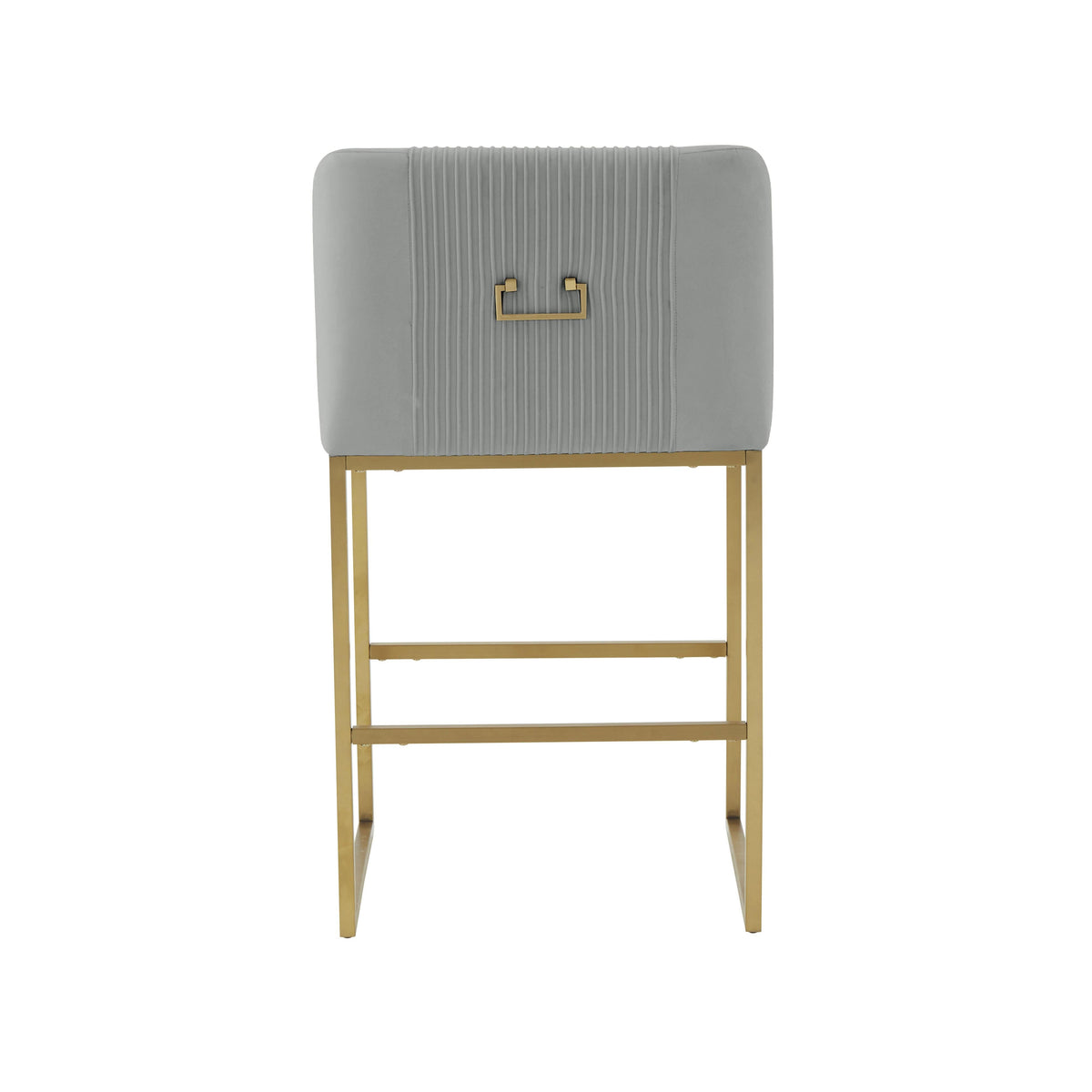 Lisa Grey Pleated Performance Velvet Counter Stool by Inspire Me! Home Decor by TOV Furniture – photo 4 of 6