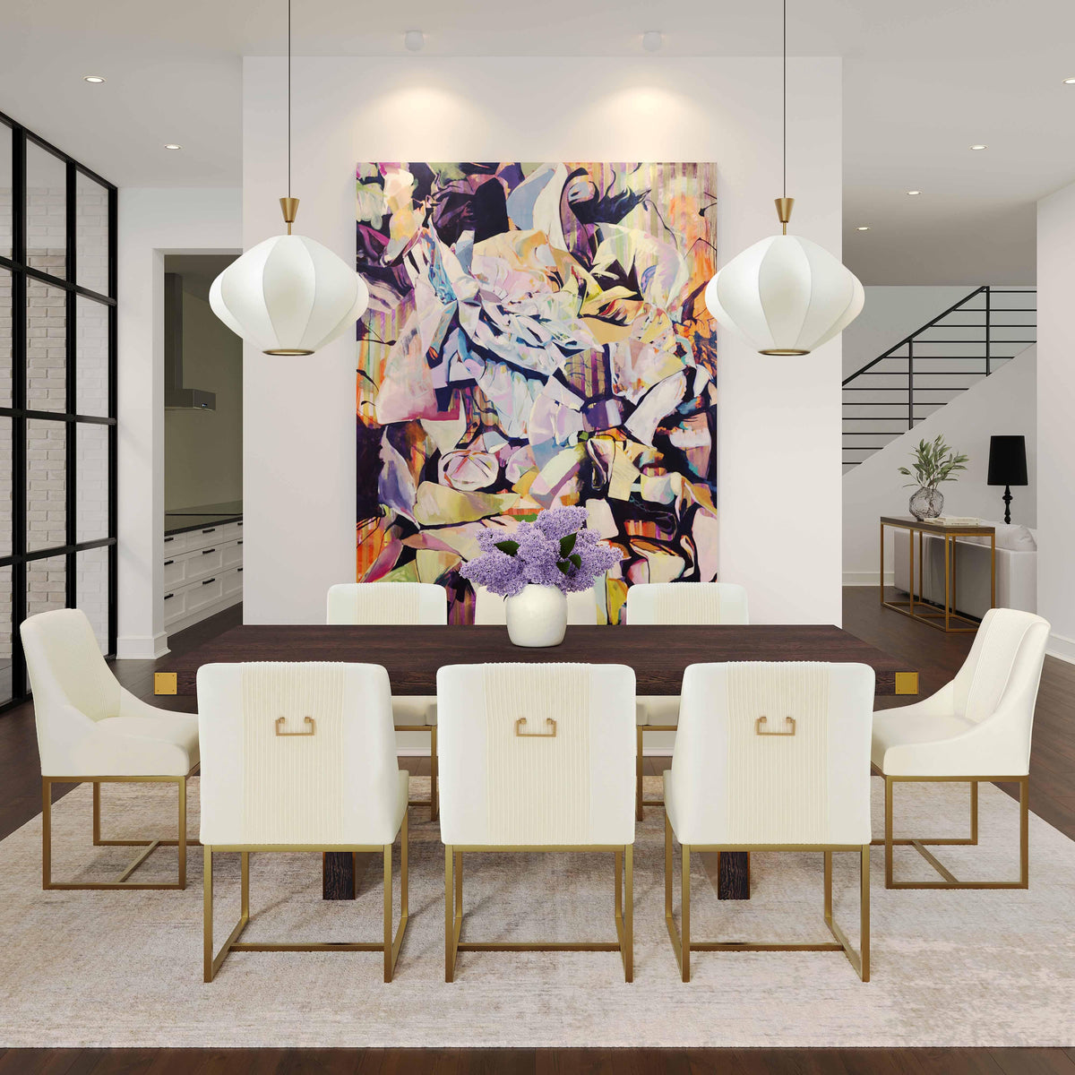 Lisa Cream Pleated Performance Velvet Dining Chair by Inspire Me! Home Decor by TOV Furniture – photo 2 of 6