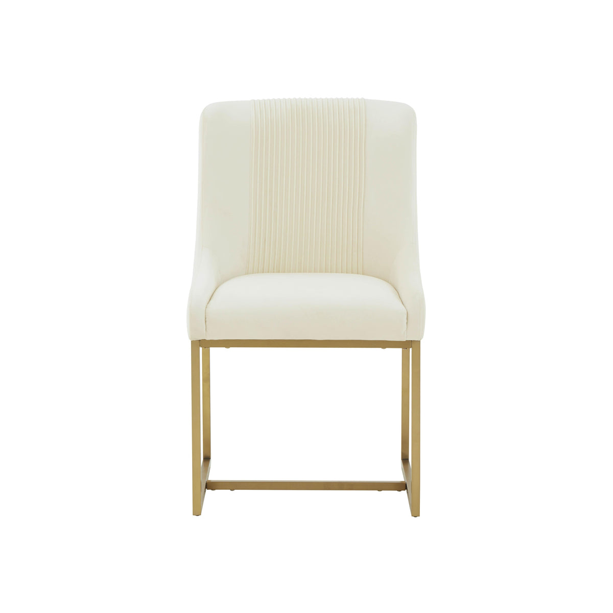 Lisa Cream Pleated Performance Velvet Dining Chair by Inspire Me! Home Decor by TOV Furniture – photo 3 of 6