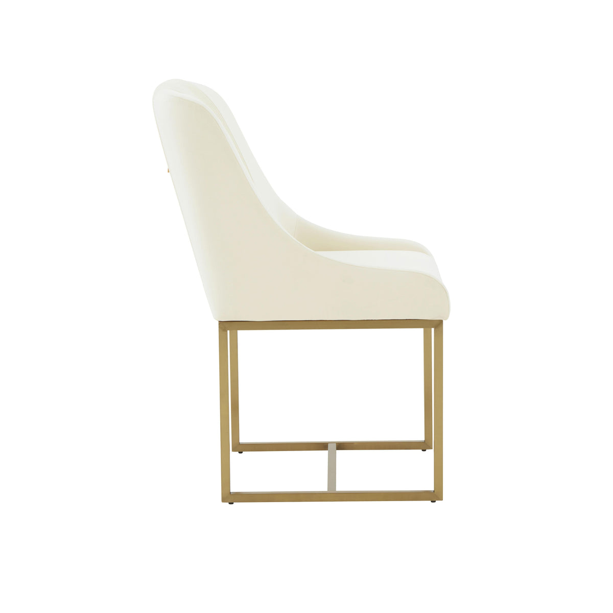 Lisa Cream Pleated Performance Velvet Dining Chair by Inspire Me! Home Decor by TOV Furniture – photo 4 of 6