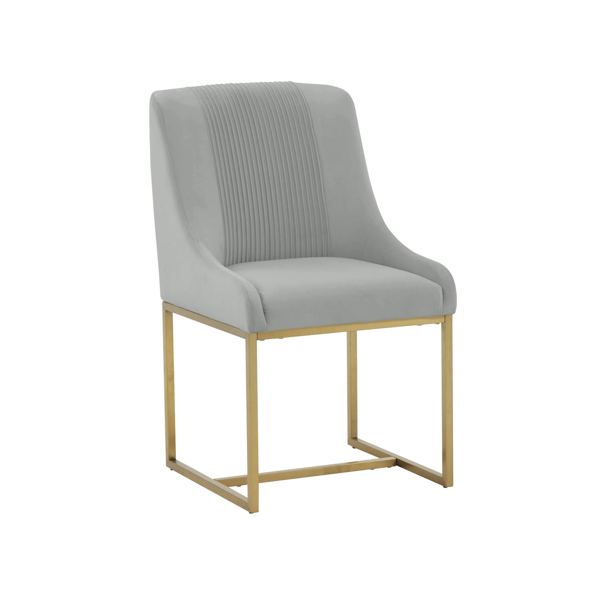 Lisa Grey Pleated Performance Velvet Dining Chair by Inspire Me! Home Decor by TOV Furniture – photo 1 of 6