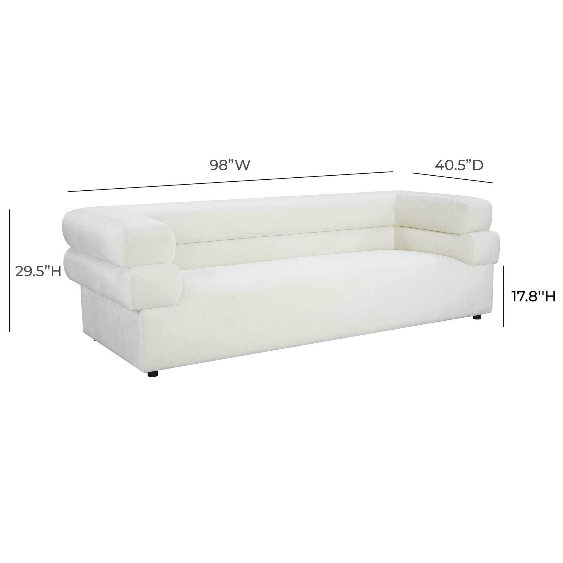 Elsa 98 Upholstered Sofa by TOV Ihl68575