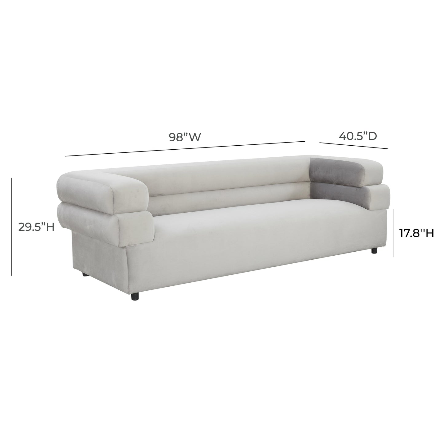 Elsa 98 Upholstered Sofa by TOV Ihl68574