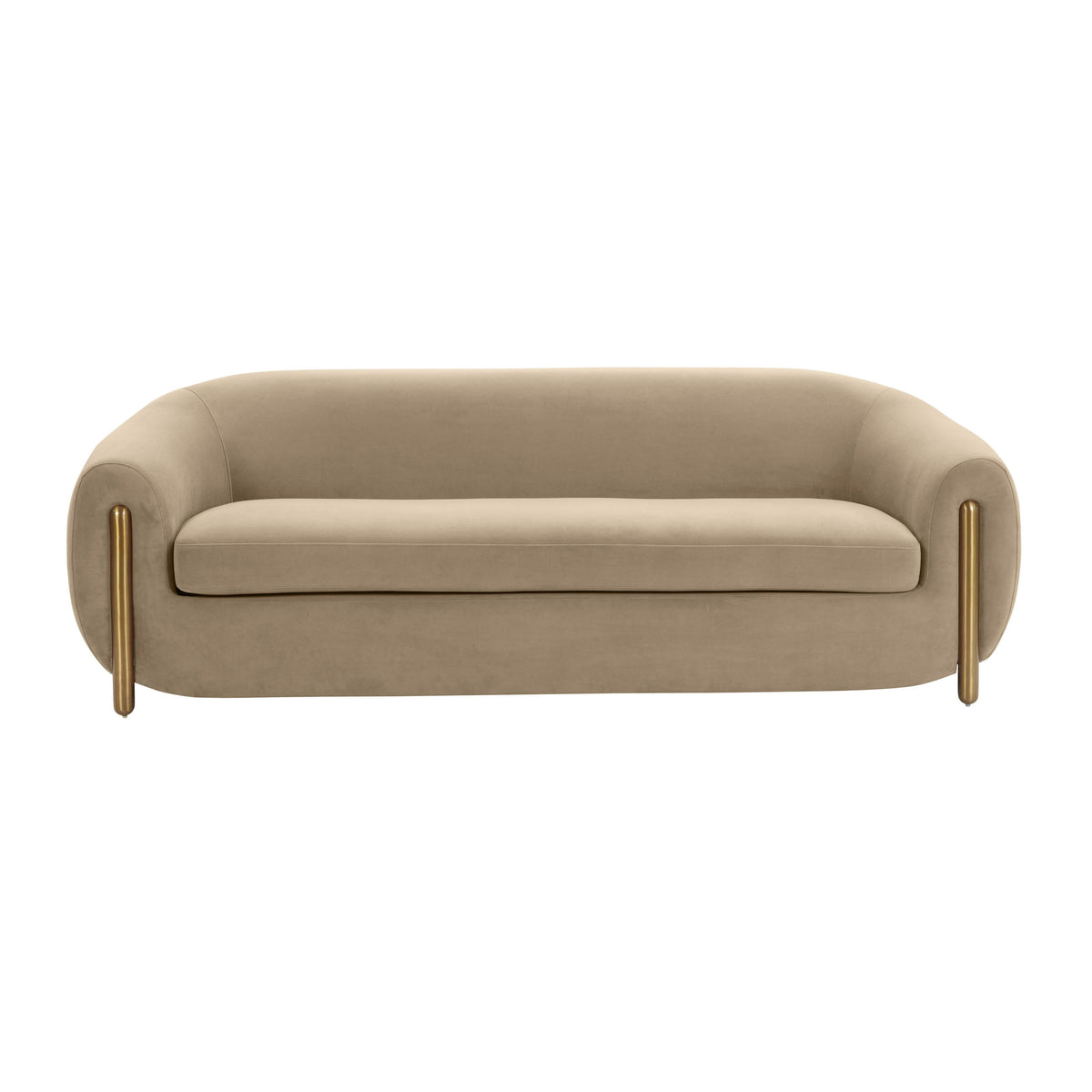 Lina 93" Cafe Au Lait Brown Performance Velvet Sofa by Inspire Me! Home Decor by TOV Furniture – photo 3 of 7