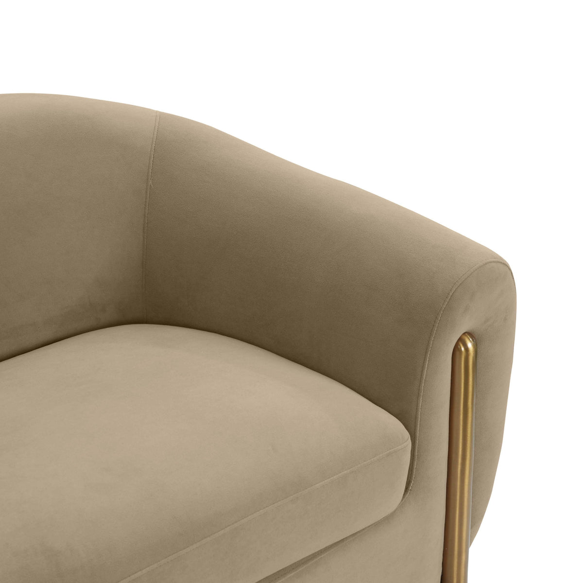 Lina 93" Cafe Au Lait Brown Performance Velvet Sofa by Inspire Me! Home Decor by TOV Furniture – photo 5 of 7