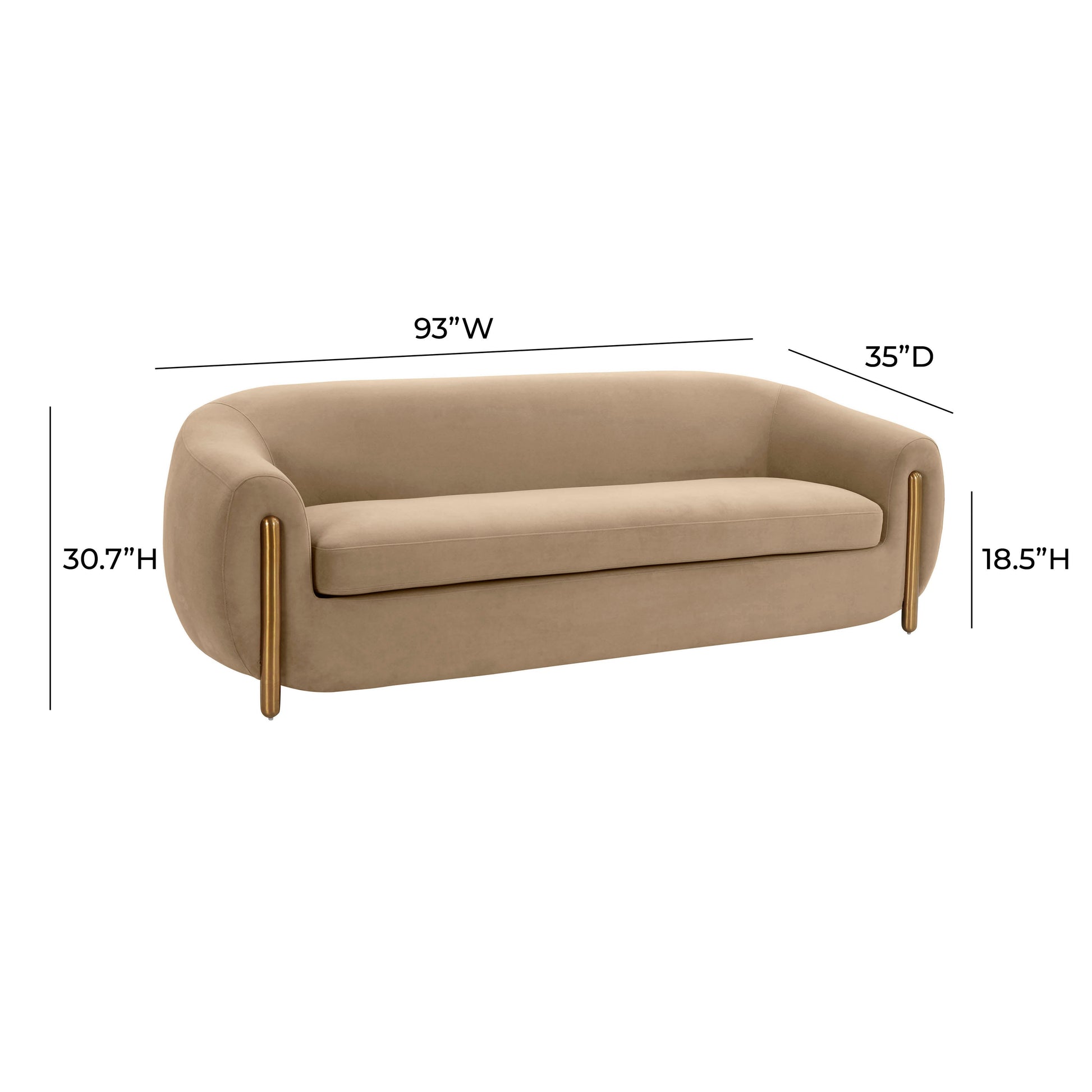 Lina 93 Sofa by TOV Ihl68674
