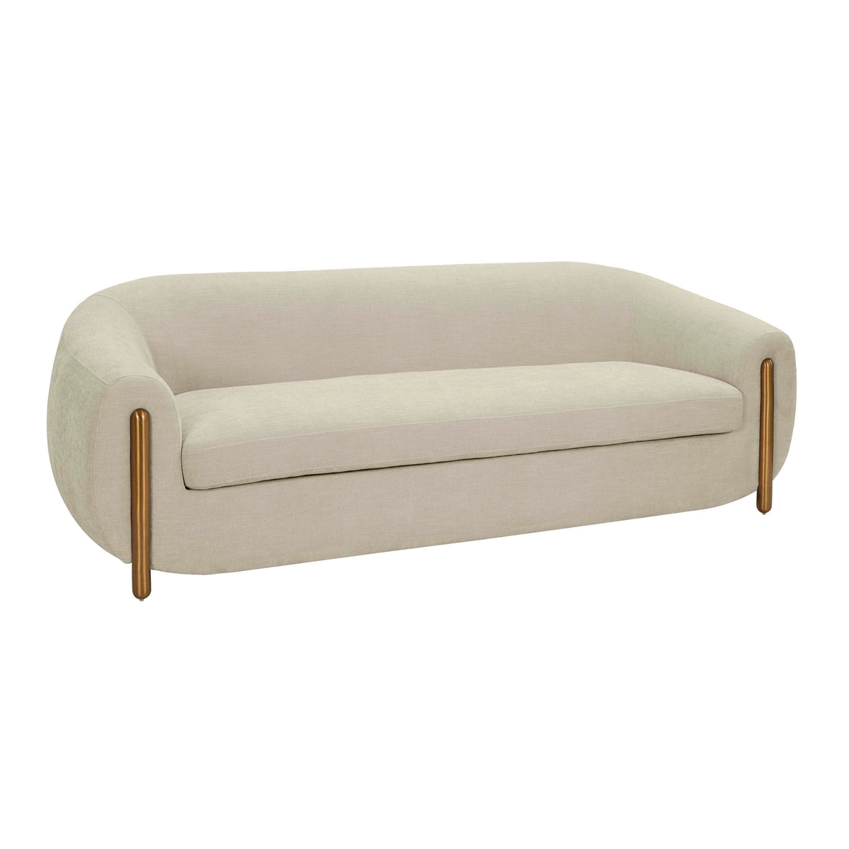 Lina 93" Grey Textured Linen Sofa by Inspire Me! Home Decor by TOV Furniture – photo 1 of 7