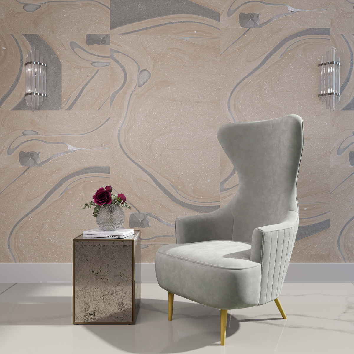 Lana Mirrored Side Table by TOV Furniture – photo 2 of 5