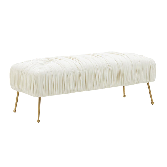 Jessica 47 Cream Velvet Bench by TOV Ihoc68201