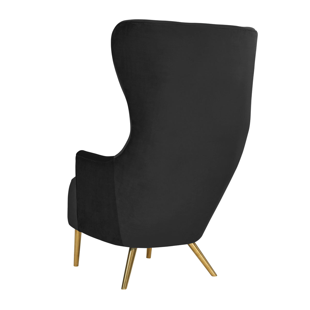Julia Performance Velvet Wingback Accent Chair in Black by TOV Furniture – photo 4 of 6