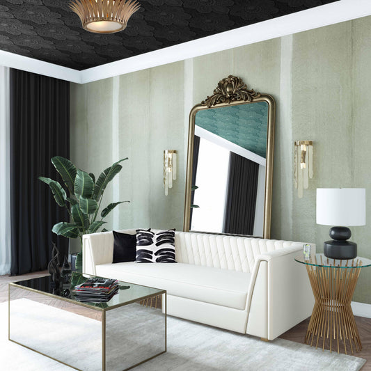 Wafa 87" Cream Performance Velvet Sofa by TOV Furniture – photo 2 of 6