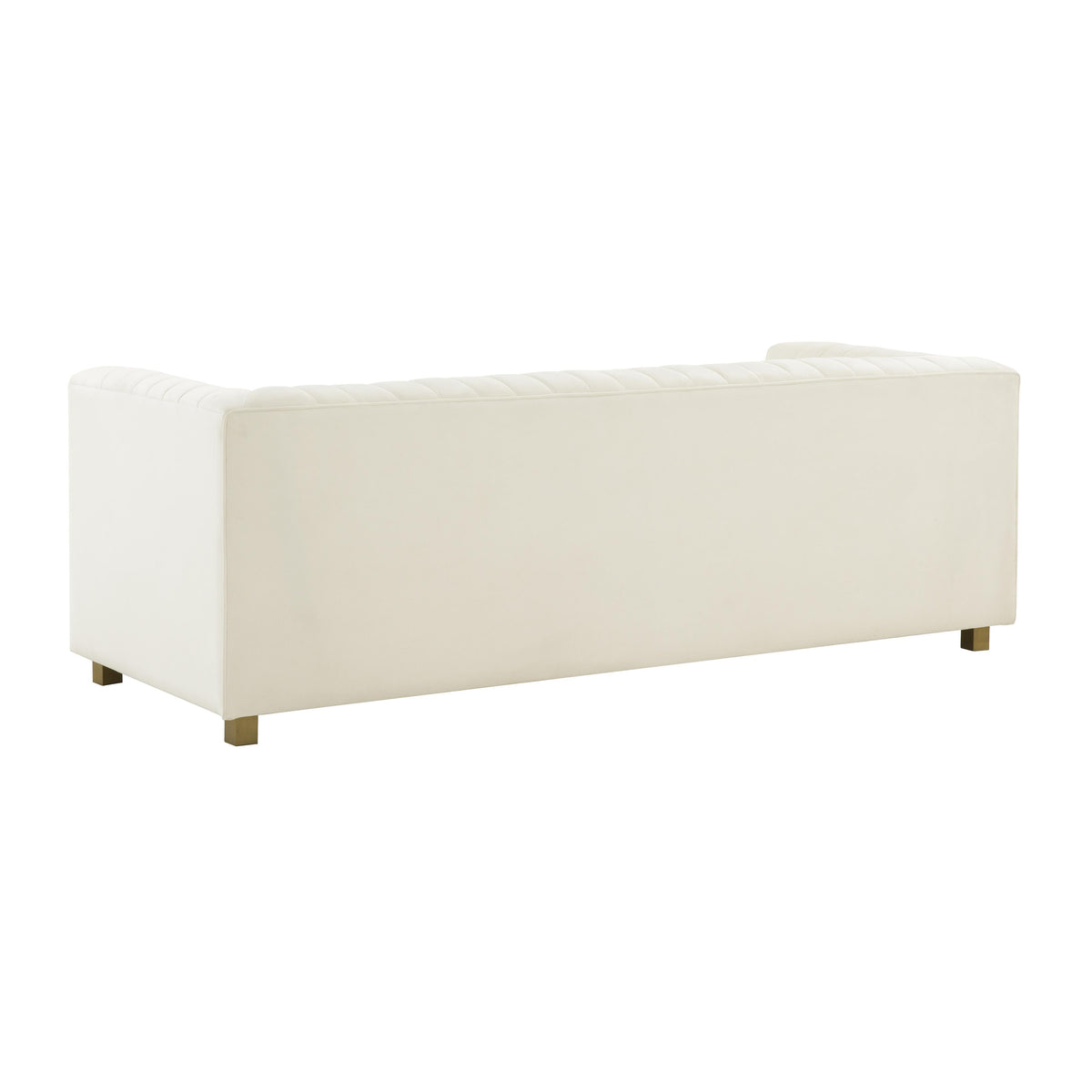 Wafa 87" Cream Performance Velvet Sofa by TOV Furniture – photo 4 of 6