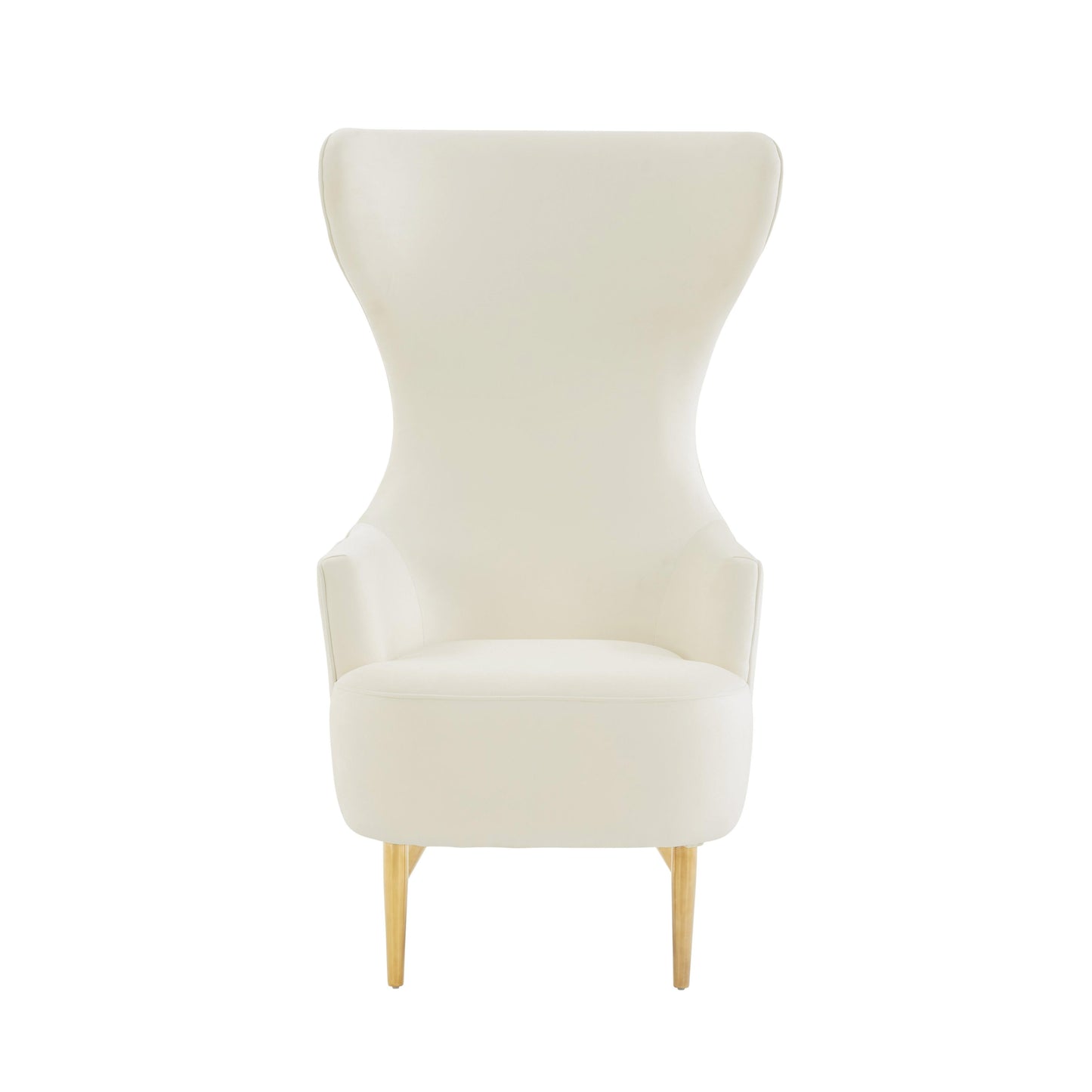 Julia Velvet Channel Tufted Wingback Chair by TOV Ihs68509