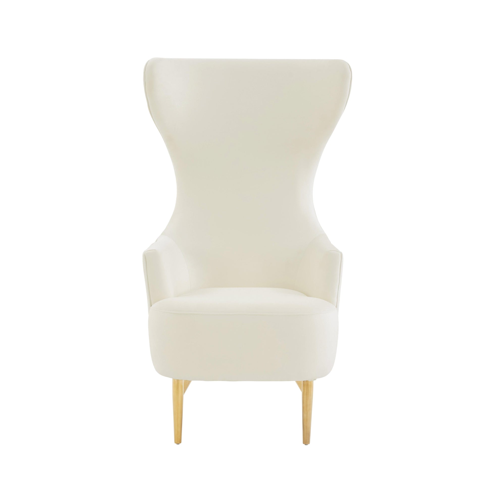 Julia Velvet Channel Tufted Wingback Chair by TOV Ihs68509