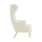 Julia Velvet Channel Tufted Wingback Chair by TOV Ihs68509