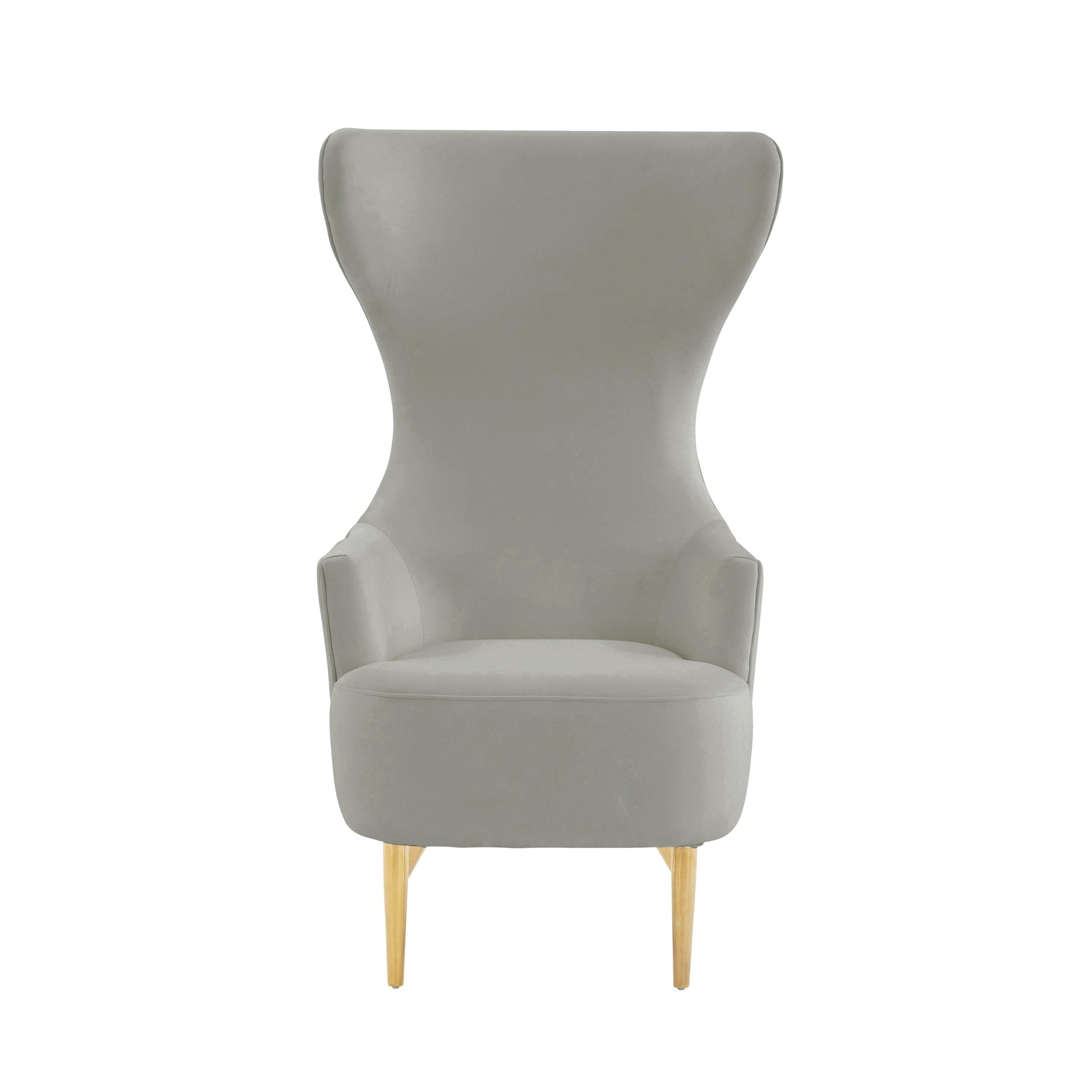 Julia Velvet Channel Tufted Wingback Chair by TOV Ihs68509