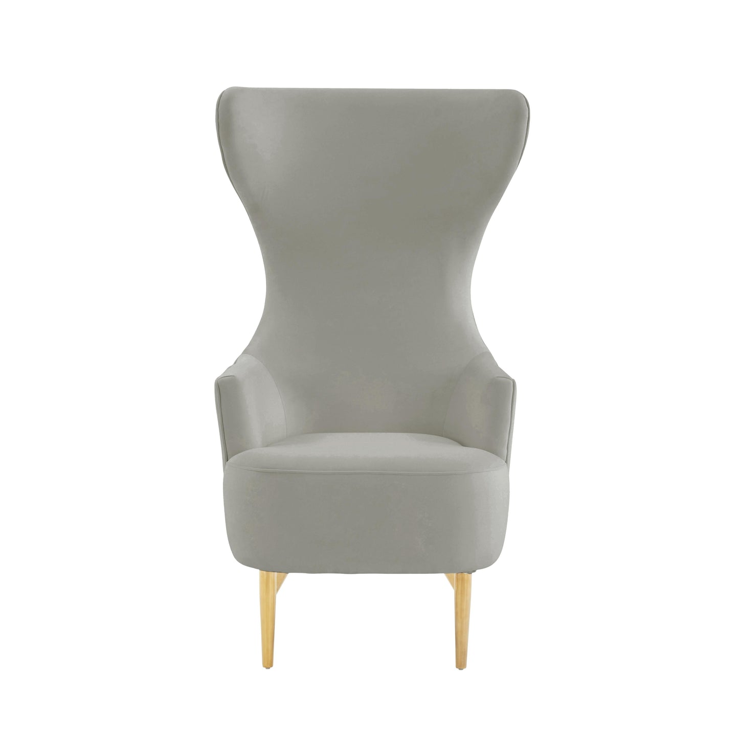 Julia Velvet Channel Tufted Wingback Chair by TOV Ihs68510