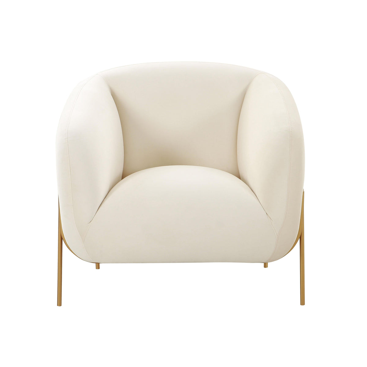 Kandra Performance Velvet Accent Chair in Cream by TOV Furniture – photo 3 of 6