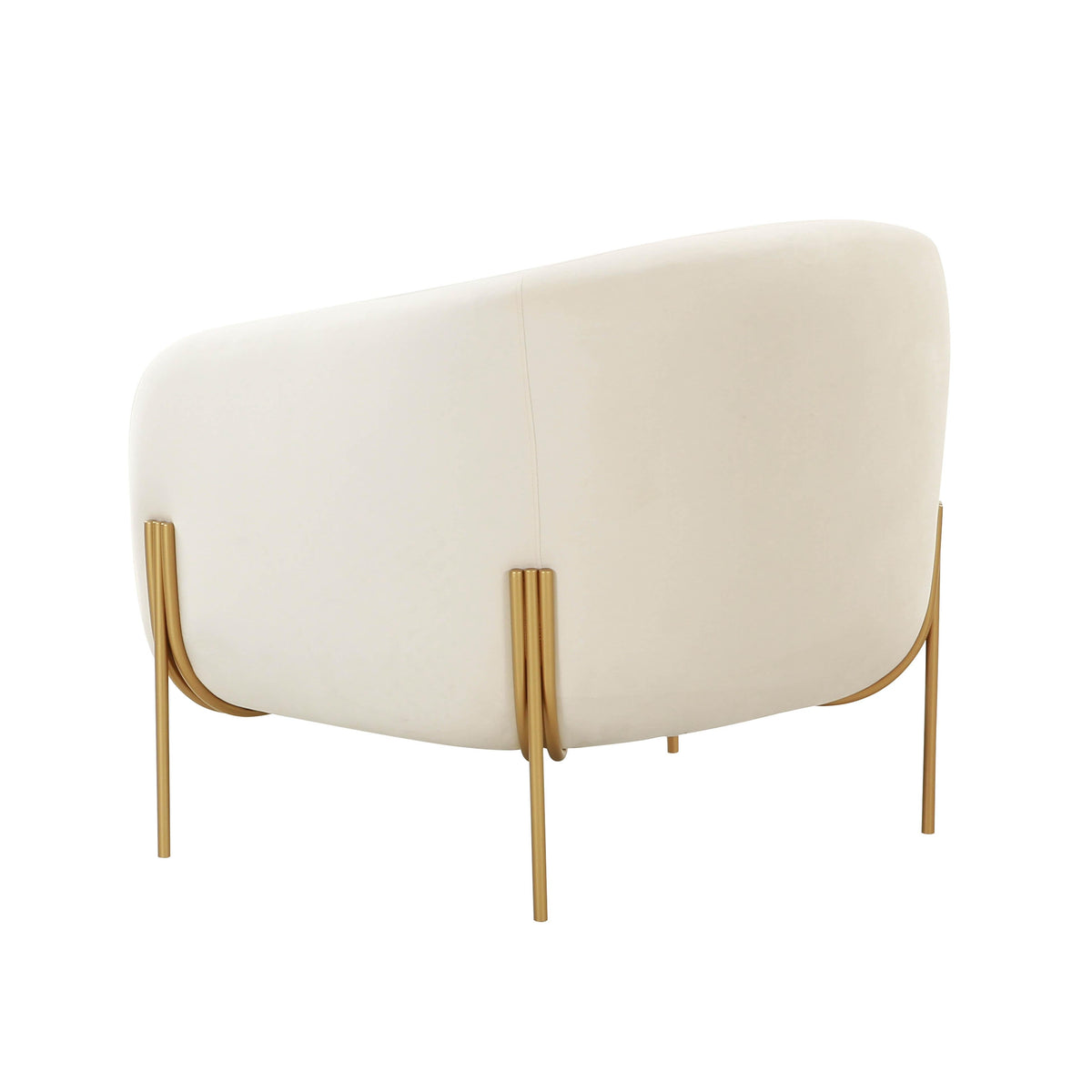Kandra Performance Velvet Accent Chair in Cream by TOV Furniture – photo 4 of 6