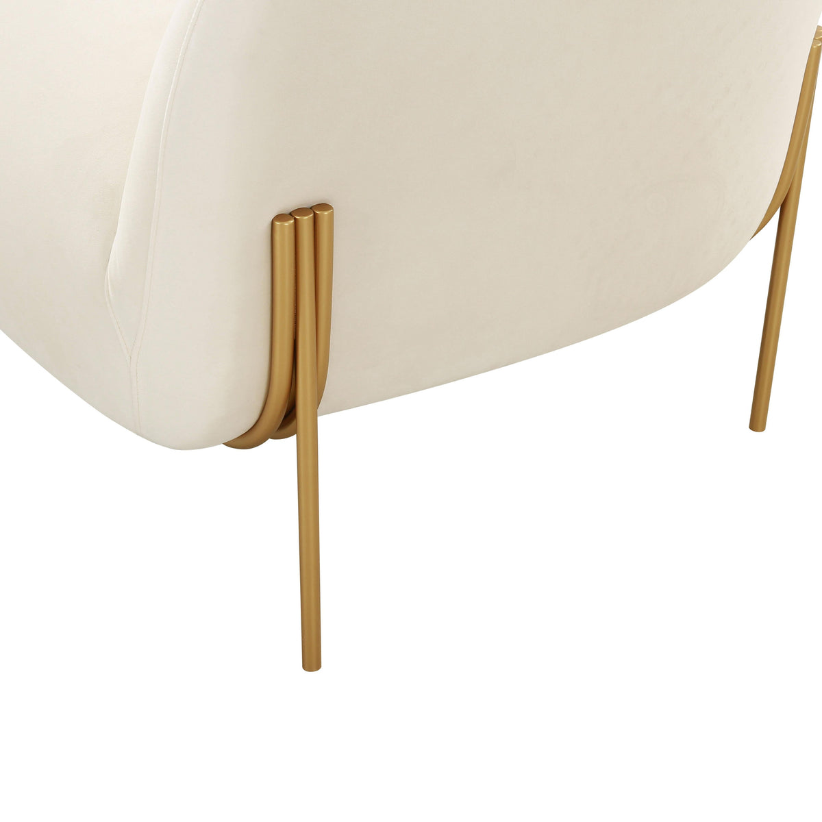 Kandra Performance Velvet Accent Chair in Cream by TOV Furniture – photo 5 of 6