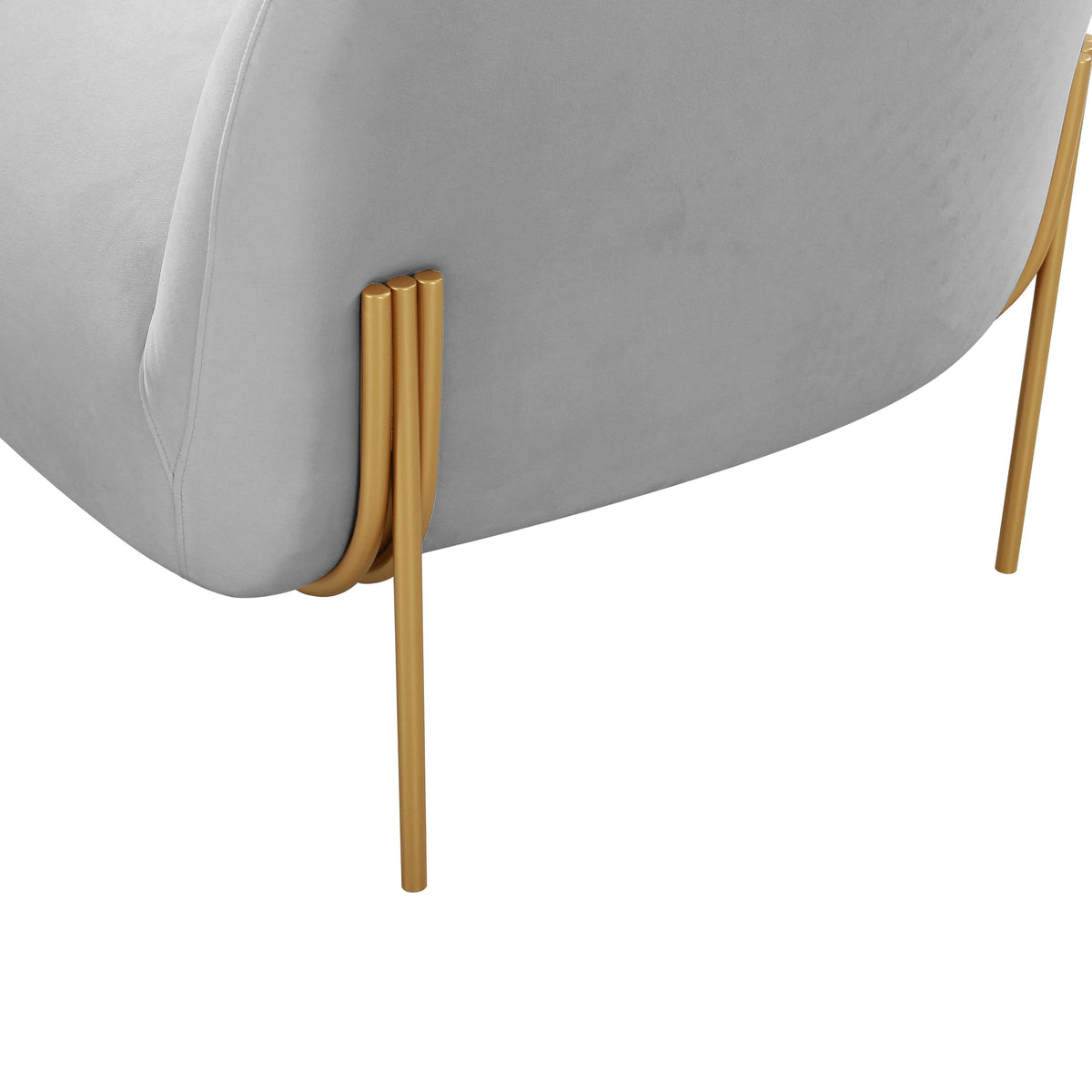 Kandra Performance Velvet Accent Chair in Grey by TOV Furniture – photo 5 of 6