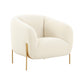 Kandra Cream Shearling Accent Chair by Inspire Me Home Decor by TOV Ihs68629