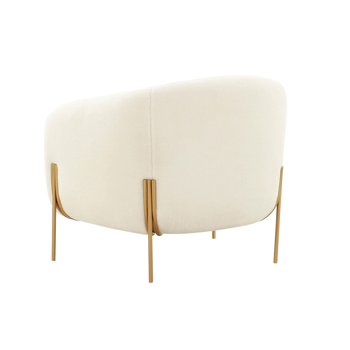 Kandra Cream Performance Vegan Shearling Accent Chair by TOV Furniture – photo 4 of 6