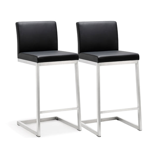 Parma Performance Vegan Leather Counter Stool Set Of 2 by TOV K3604