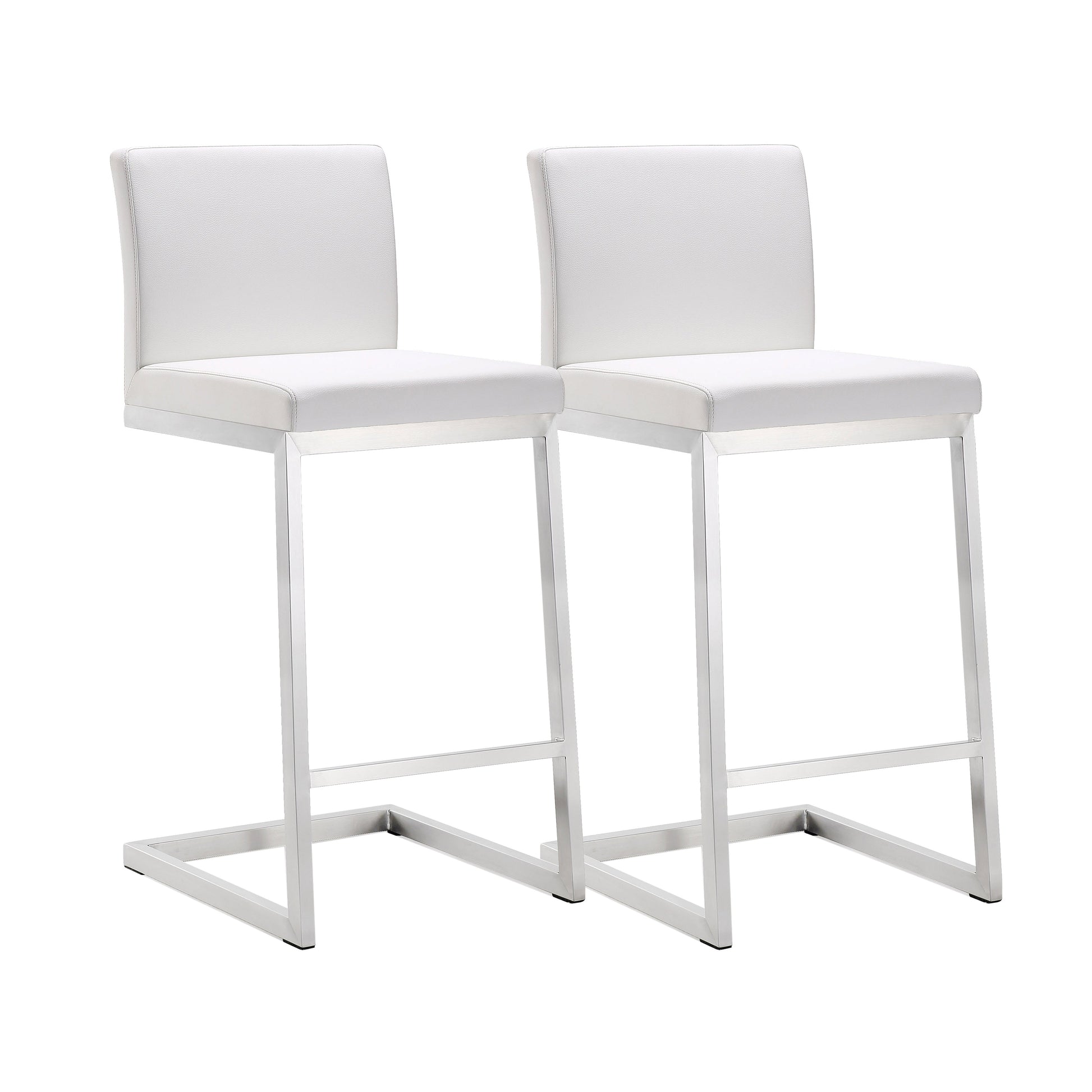 Parma Performance Vegan Leather Counter Stool Set Of 2 by TOV K3605