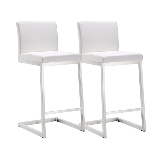 Parma Performance Vegan Leather Counter Stool Set Of 2 by TOV K3605