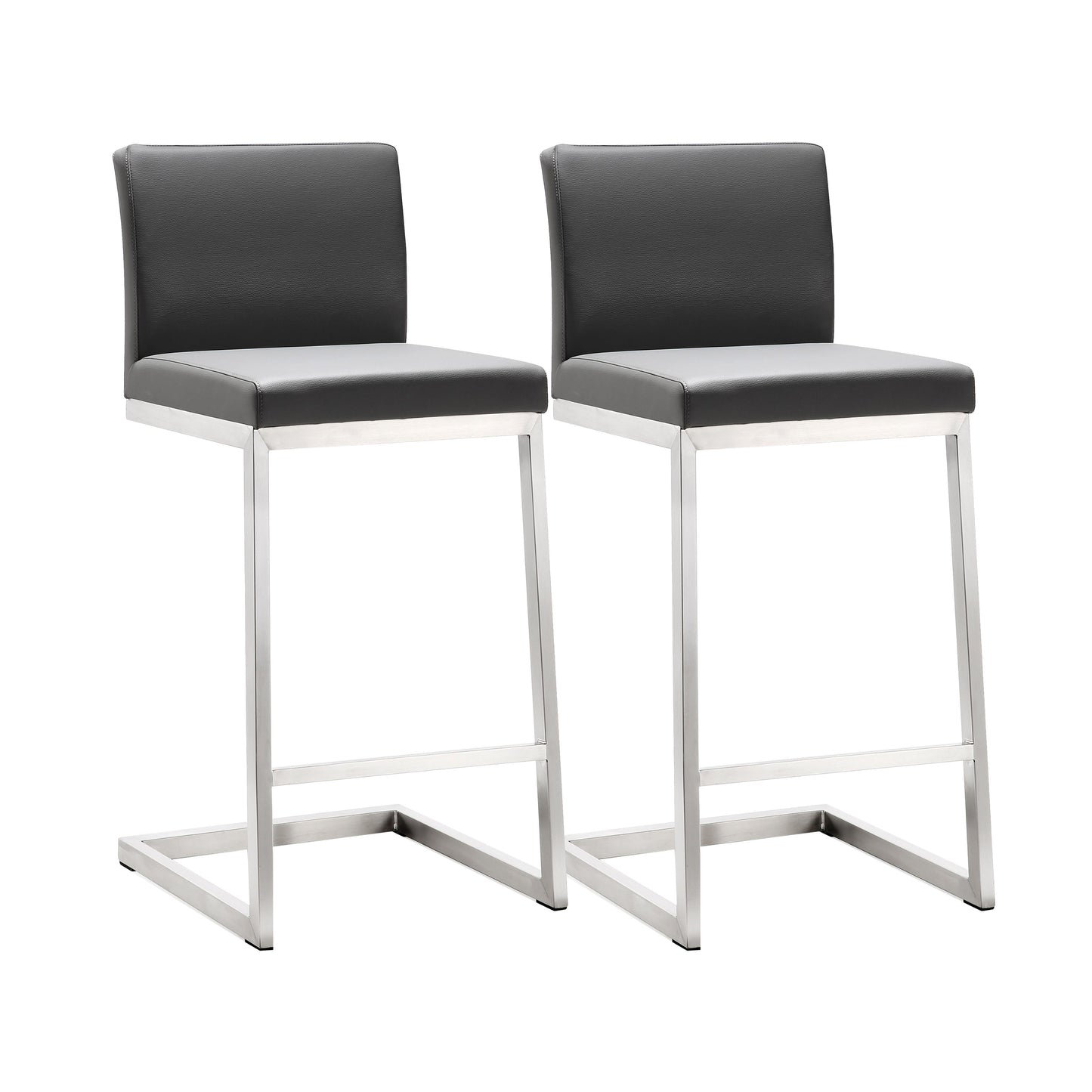 Parma Performance Vegan Leather Counter Stool Set Of 2 by TOV K3606